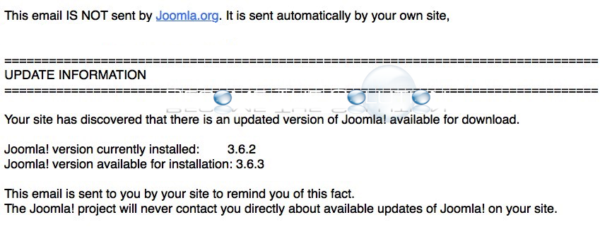 Joomla Disable Update Check Notification