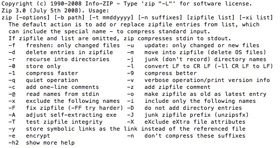 Mac Zip File Commands Terminal