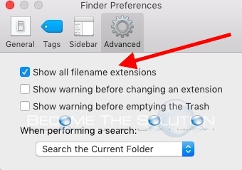Mac X Show All Filename Extensions