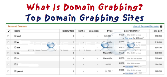 What is Domain Grabbing? What are Good Domain Grabbing Sites?