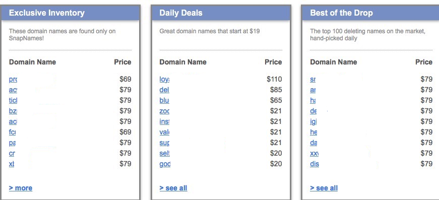 SNAP Domain Names