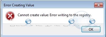 Fix: Cannot create value: Error writing to the registry - Windows