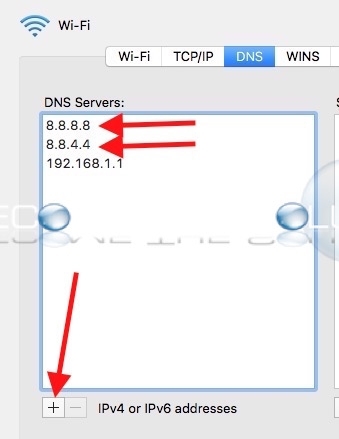 Mac add dos servers network settings