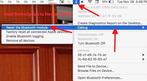 Mac show bluetooth debug menu