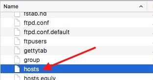 Mac hosts file