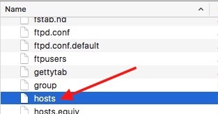 Файл hosts mac os где находится