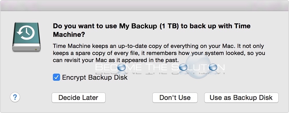 How To: Disable Time Machine Prompt