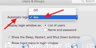 Mac os x users groups automatic login