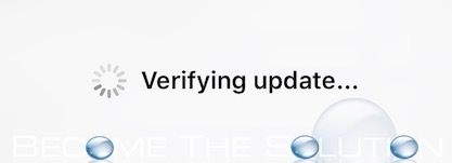 ios 10.2 verifying update