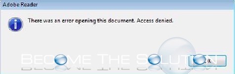 Fix: There Was an Error Opening this Document. Access denied. - Adobe Acrobat