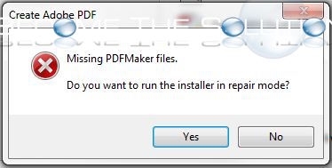 Fix: Missing PDFMaker Files – Create Adobe PDF