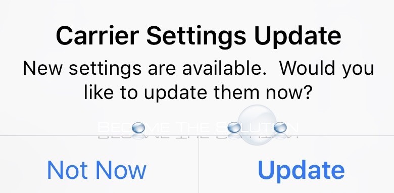 Carrier Settings Update – iPhone