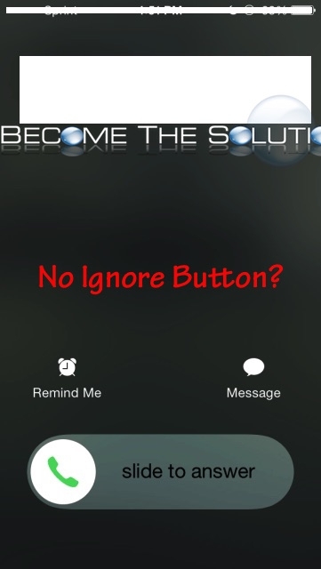 iPhone incoming call locked screen