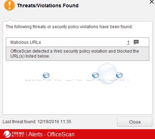 Fix: Threats/Violations Found - Trend OfficeScan
