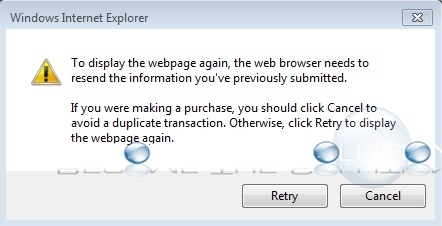 Fix: To Display the Webpage Again the Web Browser Needs to Resend - Internet Explorer