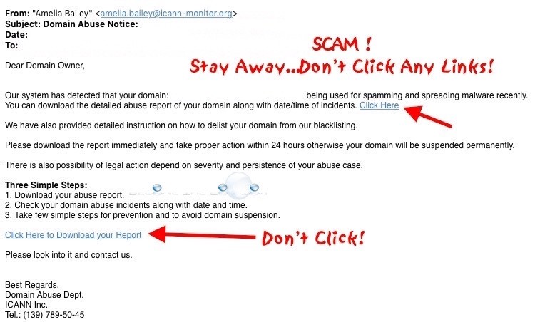Domain Abuse Notice Icann-Monitor.org – SCAM