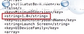 Ios app minimumosversion string