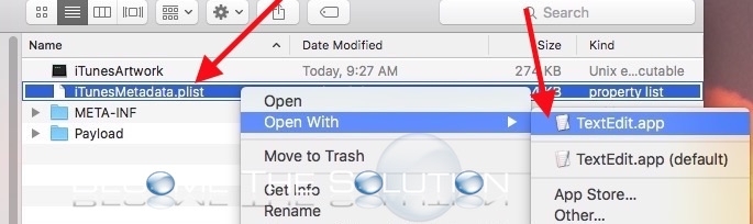 Open with text edit plist file mac