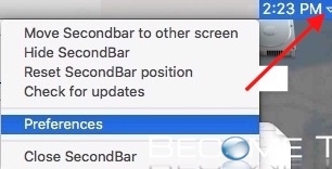 Mac x second menu bar