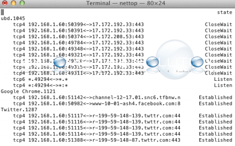Mac X Network Traffic Command - NETTOP