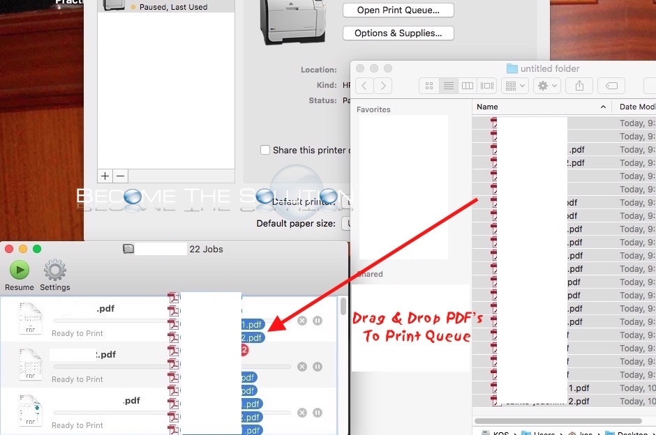 Mac x drag multiple PDFs to print queue