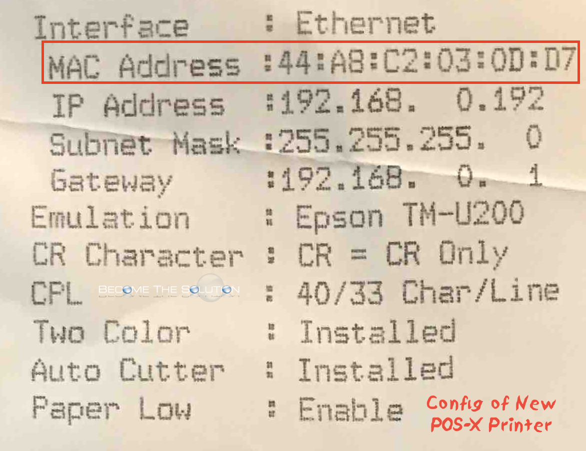 find network mac address on old windows installation