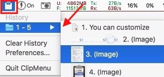 Mac os x show clipboard history