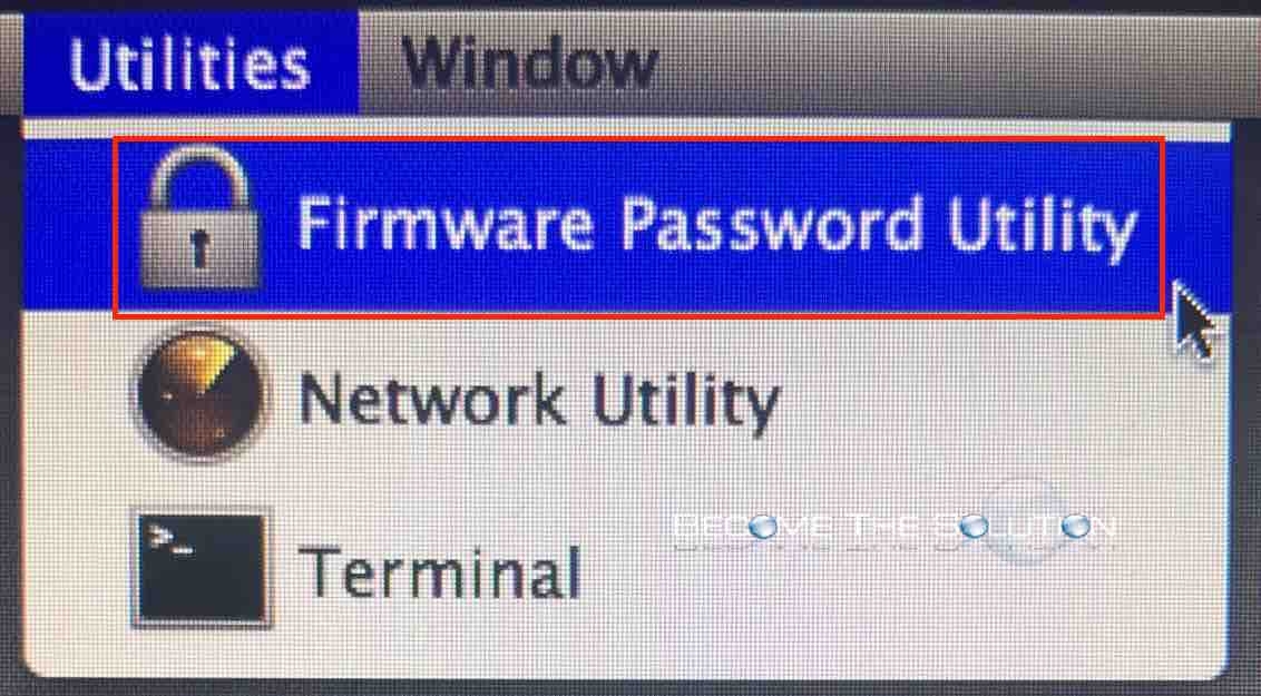 macos utilities reset password