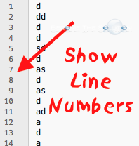 Mac textwrangler show lines