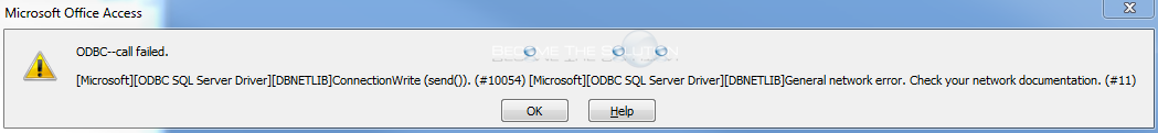 Fix: ODBC Call Failed General Network Error #11