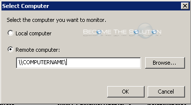 Windows performance monitor remote host