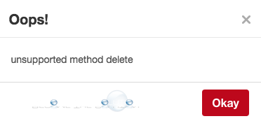 Fix: Unsupported Method Delete – Pinterest