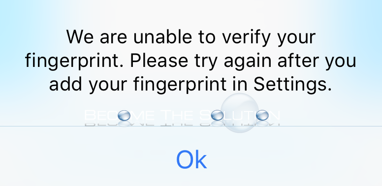We Are Unable To Verify Your Fingerprint IPhone