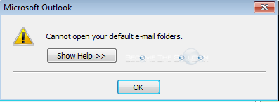 Fix: Cannot Open Your Default Email Folders - Outlook