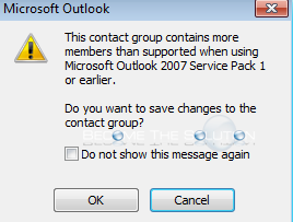 Fix: This Contact Group Contains More Members Than Supported - Outlook