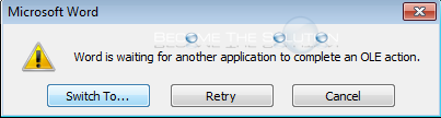 Fix: Word is Waiting for Another Application to Complete an OLE Action