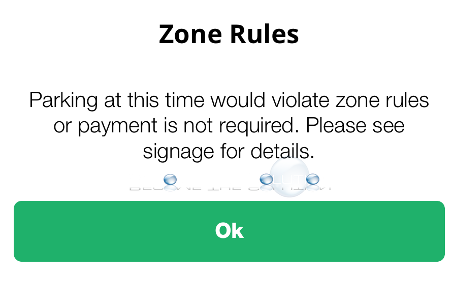 Parking at this Time Would Violate Zone Rules or Payment is not Required – Park Chicago