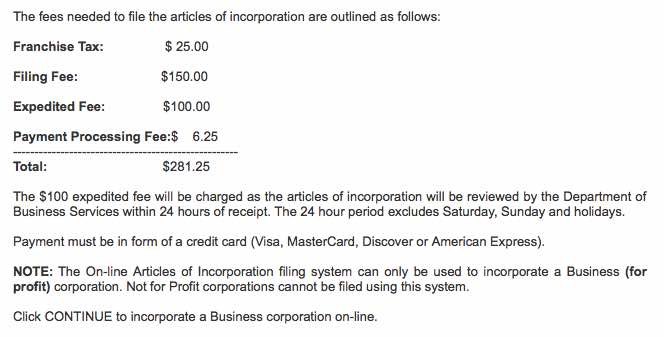 Illinois Articles of Incorporation