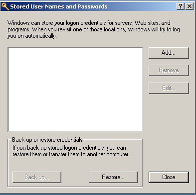 Remove Windows Credentials