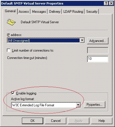 Enable SMTP Logging