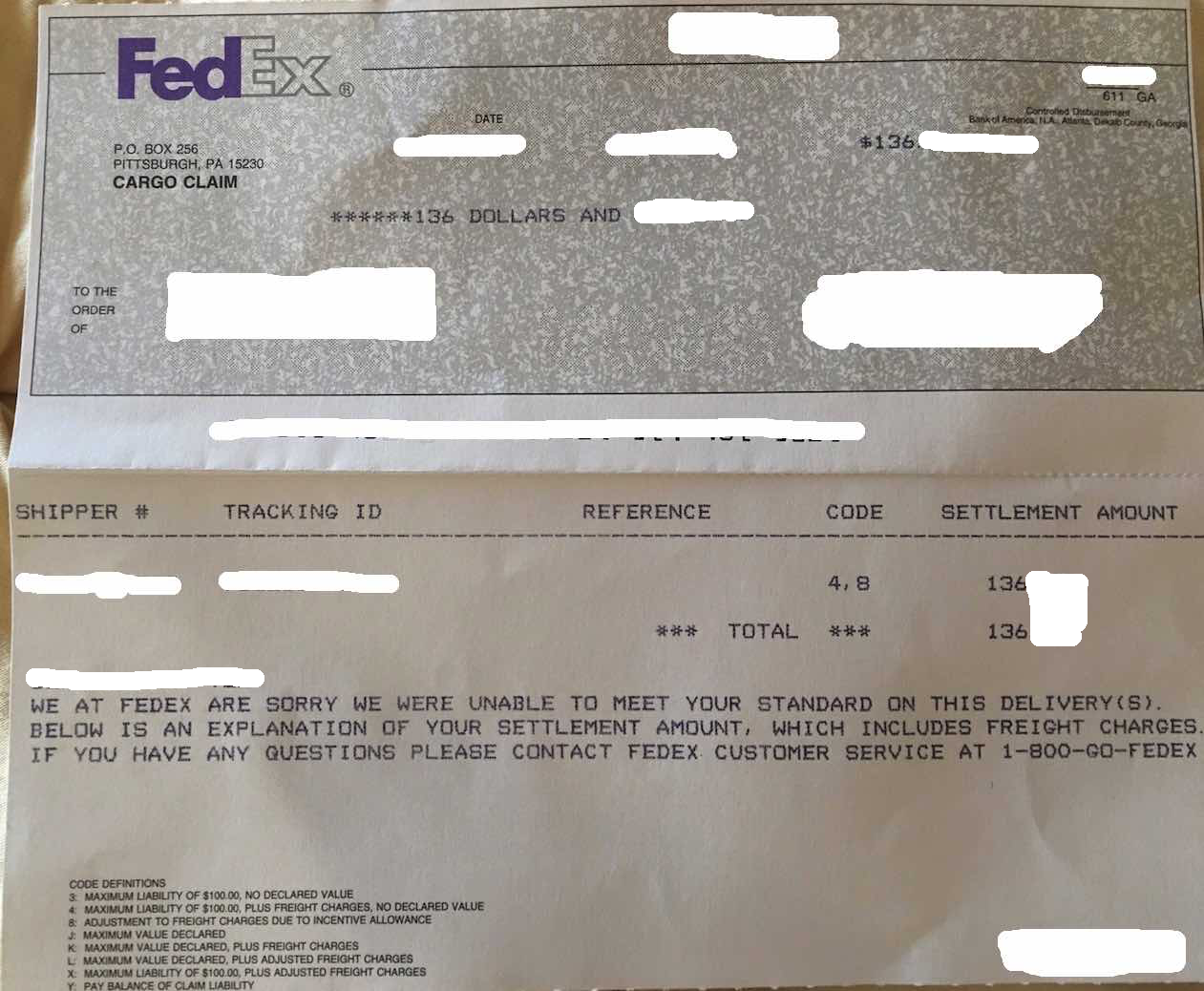 reference form questions and answers Where Status Check Claim FedEx to