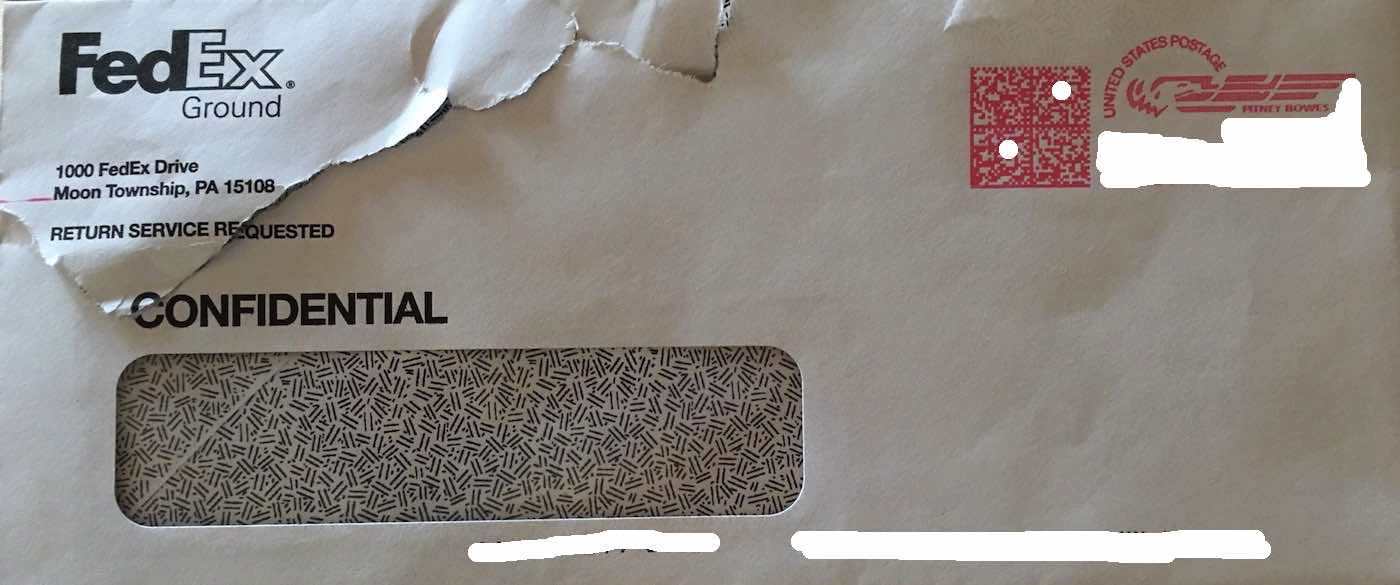FedEx Claim Envelope