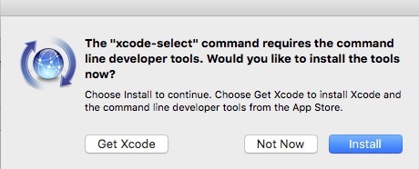 Mac X GLFTPD Xcode Select Install