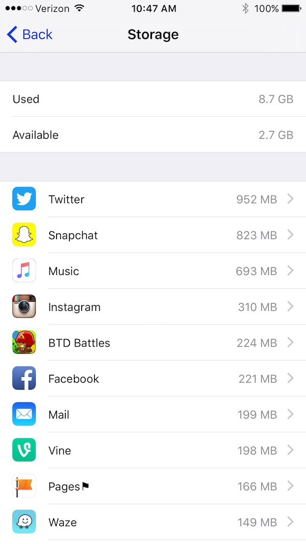 iPhone Remove App Cache