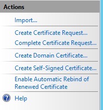 Create Certificate Request