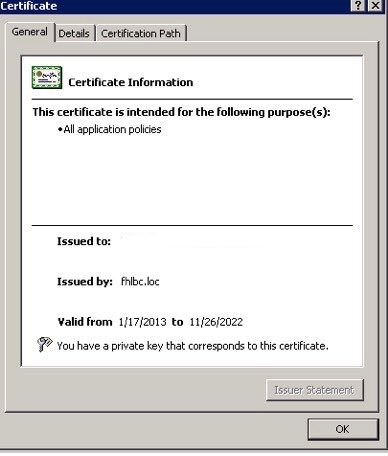 Certificate Details Windows