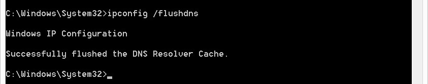 Windows IPConfig FlushDNS
